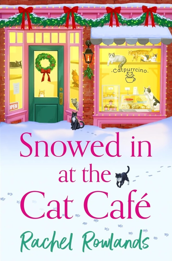 Cover image of "Snowed In at the Cat Cafe" by Rachel Rowlands